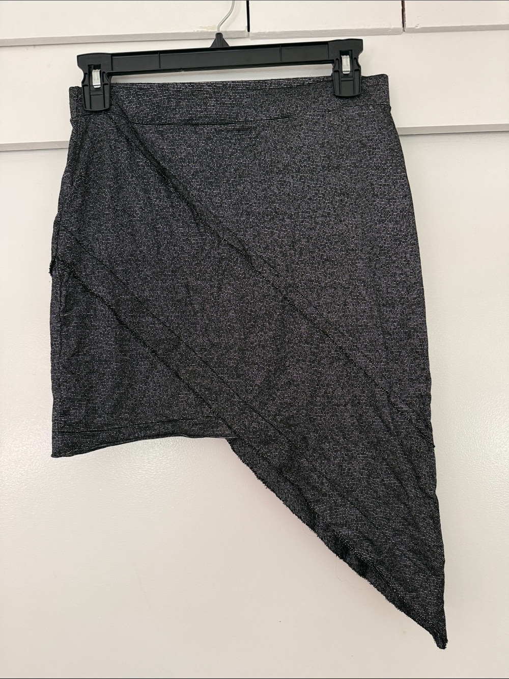 Miele Asymmetrical Black Sparkle Women's Skirt